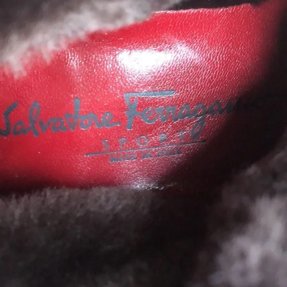 Ferragamo fur lined ankle boots